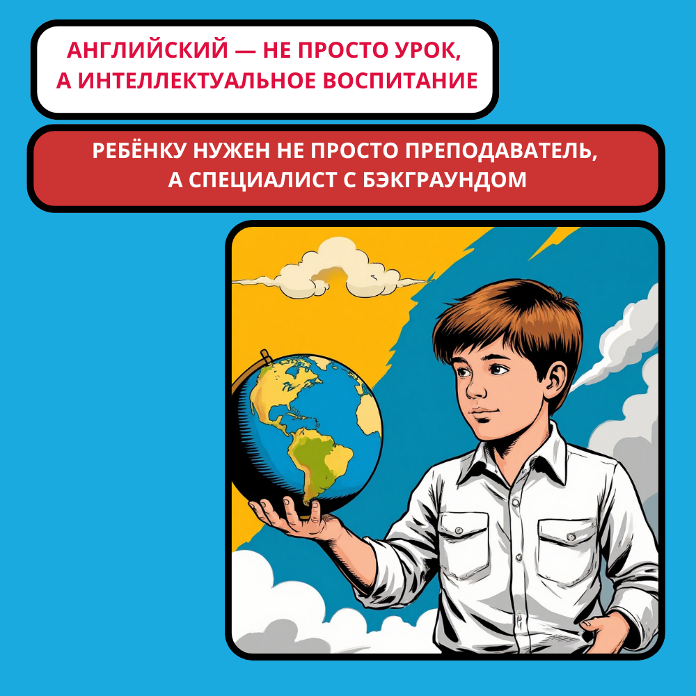 Английский для ребёнка — это не просто урок, а умственное воспитание. Это инвестиция в будущее, которую нельзя откладывать